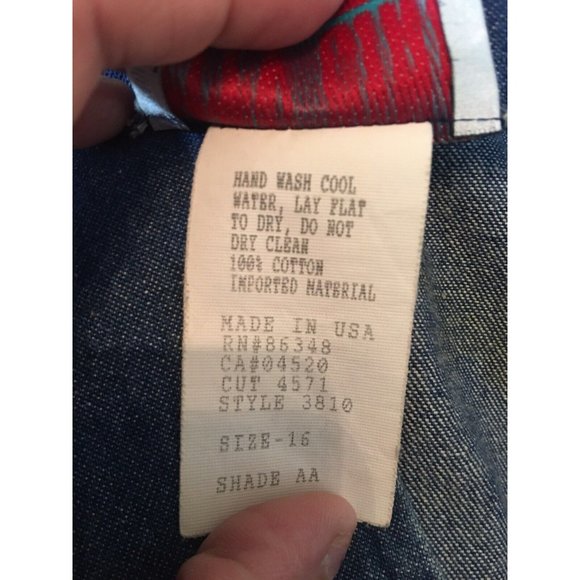 City Girl Sport Denim Jean Vest Top Women Size 16 Multi Color Inlay Cotton EUC - Picture 8 of 9